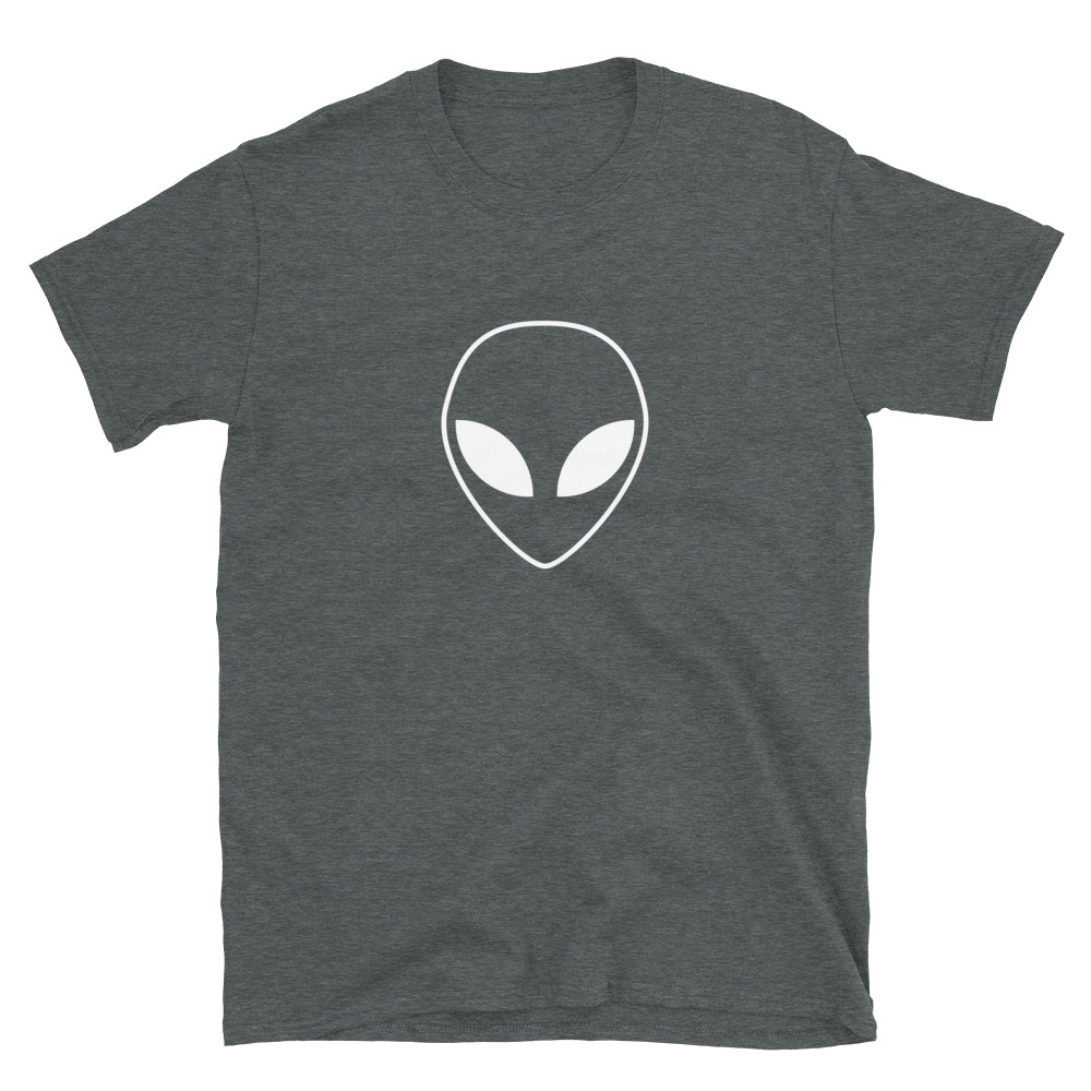 Classic gray alien head T-shirt