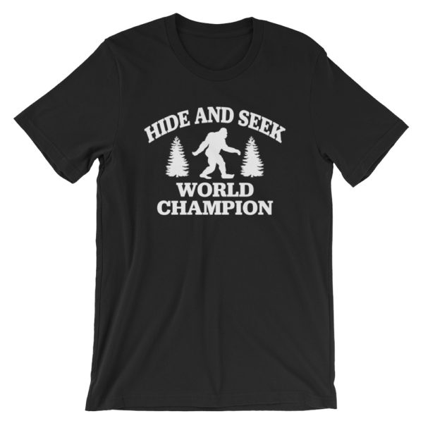 Bigfoot hide and seek world champion t-shirt - black