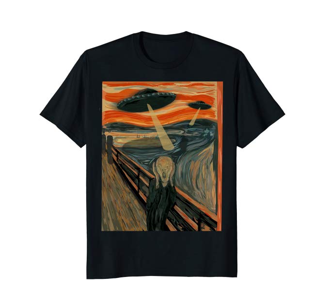 The Scream UFO t-shirt for art lovers that are into UFOs