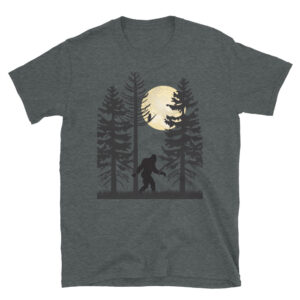 Bigfoot Silhouette Forest Full Moon T-Shirt