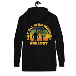 Not all who wander are lost Bigfoot themed hoodie